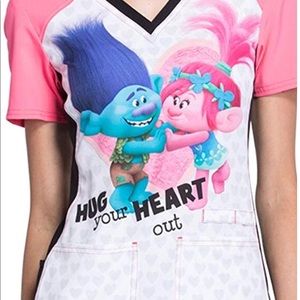 Trolls X-large scrub top